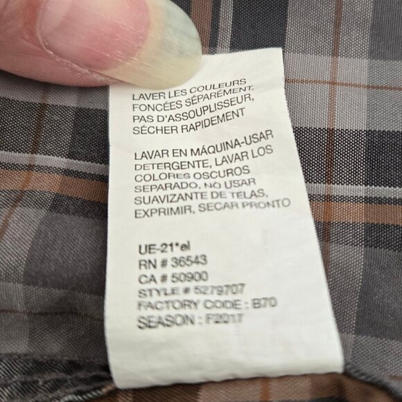 G.H. Bass & Co. Large Explorer Mens Plaid Button-Down Shirt Roll Tab Sleeves - Picture 11 of 11